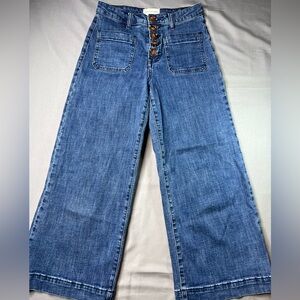 La Petite Etoile Paris Women’s Denim Capri with 5 button Fly size 4 (EU36)